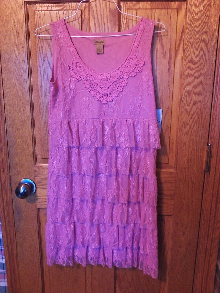 Wrangler Lace Dress Rose Colored, Size M | eBay Wrangler Lace Dress Rose Colored, Size M | eBay