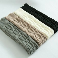 Womens Knitting Knee-high Socks Ribbed Winter Warm Acrylic Floor Stockings