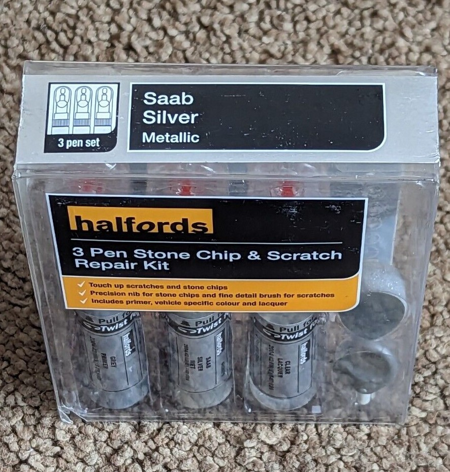 HALFORDS 3 Pen Stone Chip Scratch Repair Touch Up Paint Kits- Saab, Seat,  Suzuki