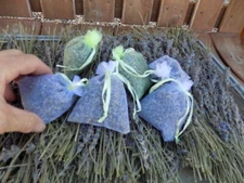 Lot of 6 Dried Lavender Bud Sachets Bags Deodorizer Moth Drawer Sleep