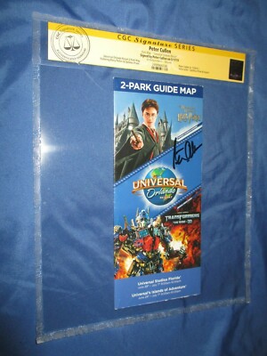 Optimus Map TRANSFORMERS CGC SS Signed Universal Studios Park Map ~ PETER CULLEN ...