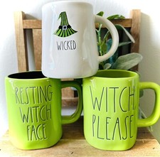 New Rae Dunn Witch Please Resting Witch Face Mug Set Wicked Wizard Oz Halloween