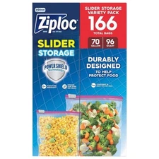Ziploc Slider Storage Bags Variety Pack – Quart 96 ct. & Gallon 70 ct.