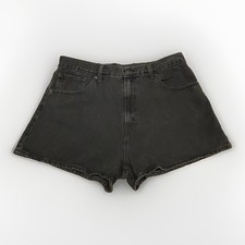 Levi s Jean Shorts Women s Size 33 Black Denim High Waisted Mom Shorts