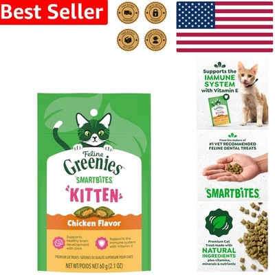 Chicken Kitten Treats Feline Smartbites 2.1oz DHA Brain Vision Development Pouch