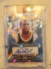 2025 Leaf Metal Sports Heroes - Magic Johnson #BA-MJ1 Silver Crystals /35 (AU)