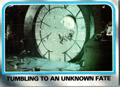 1980 Topps TUMBLING TO AN UNKNOWN FATE THE EMPIRE STRIKES BACK #222