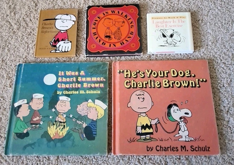 Get Five 1960's to 1970 Charlie Brown Books ~Charles Schulz Collection~