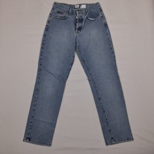 Vtg Calvin Klein Womens Easy Fit Jean Size 5 All Over Sandblast Button Fly 26 30