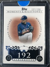 Santana, Johan - 2008 Moments & Milestones - Card #87 - Strikeouts 192 - 137/150