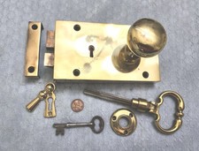 Yale Brass Rim Lock Colonial Revival Restored LH