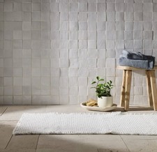 NEW Casaluna Waffle Bath Rug White 21" x 34" Minimalist Neutral RARE