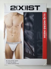 2(X)IST Sliq Micro Mesh Sports Brief - Black Tie-Dye - Size M - BNIB