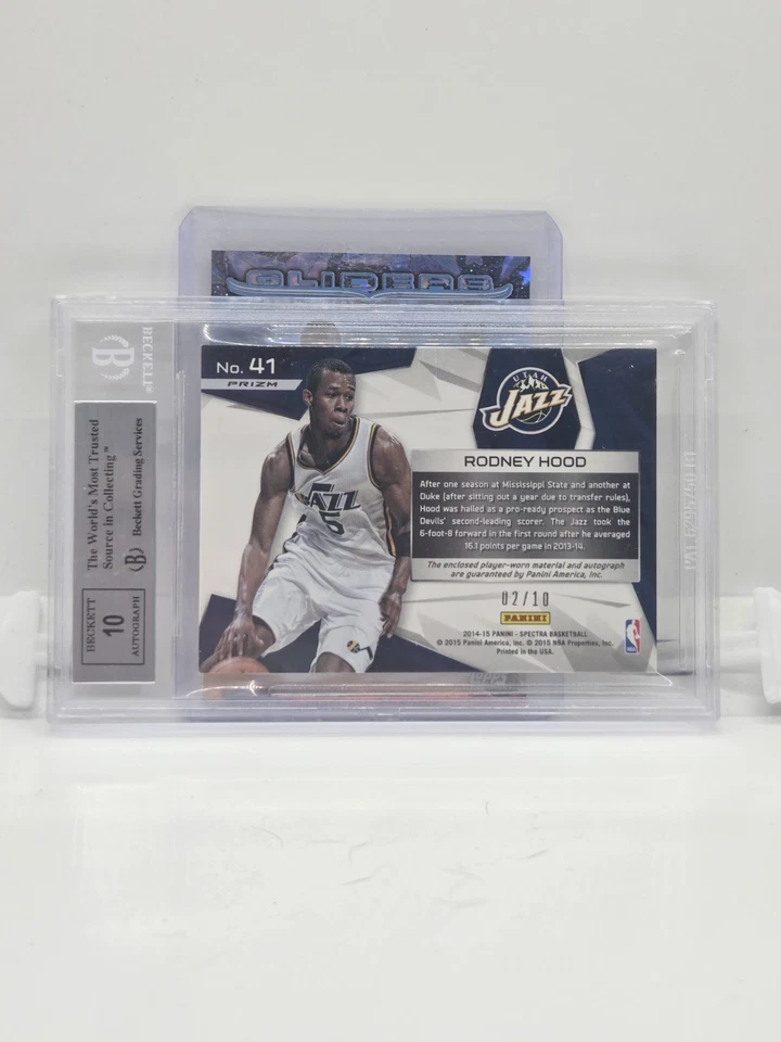 2014-15 PANINI SPECTRA RODNEY HOOD RPA ROOKIE PATCH AUTO GOLD /10 BGS 9 - Image 2 of 2