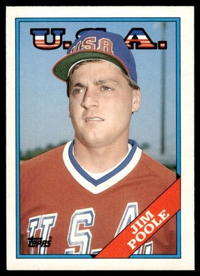 1988 Topps Traded Jim Poole USA #88T XRC