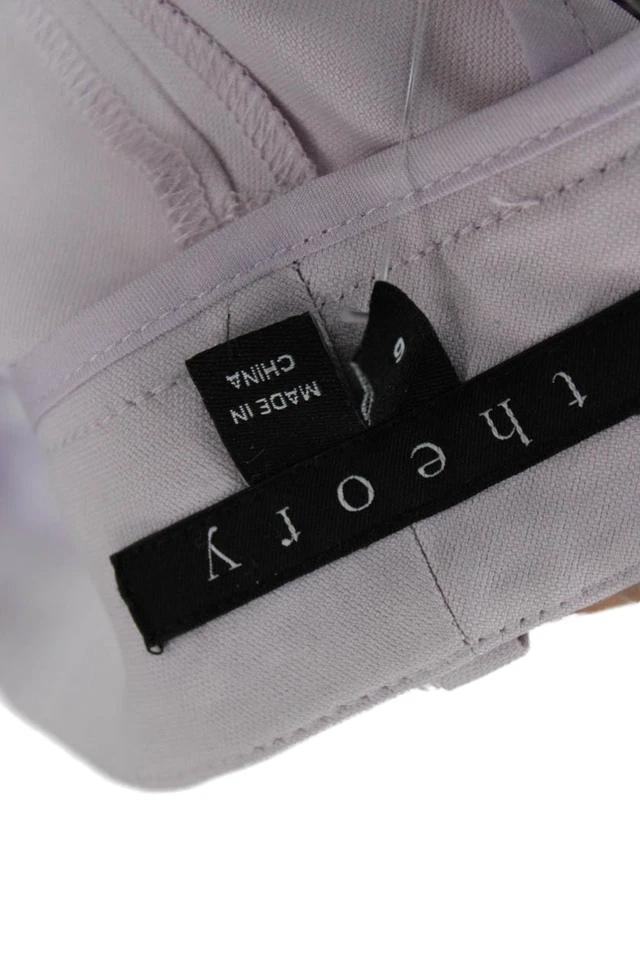 Theory Unisex Silk Pink Hook & Eye Designer Shorts Size 6 - Image 4 of 4