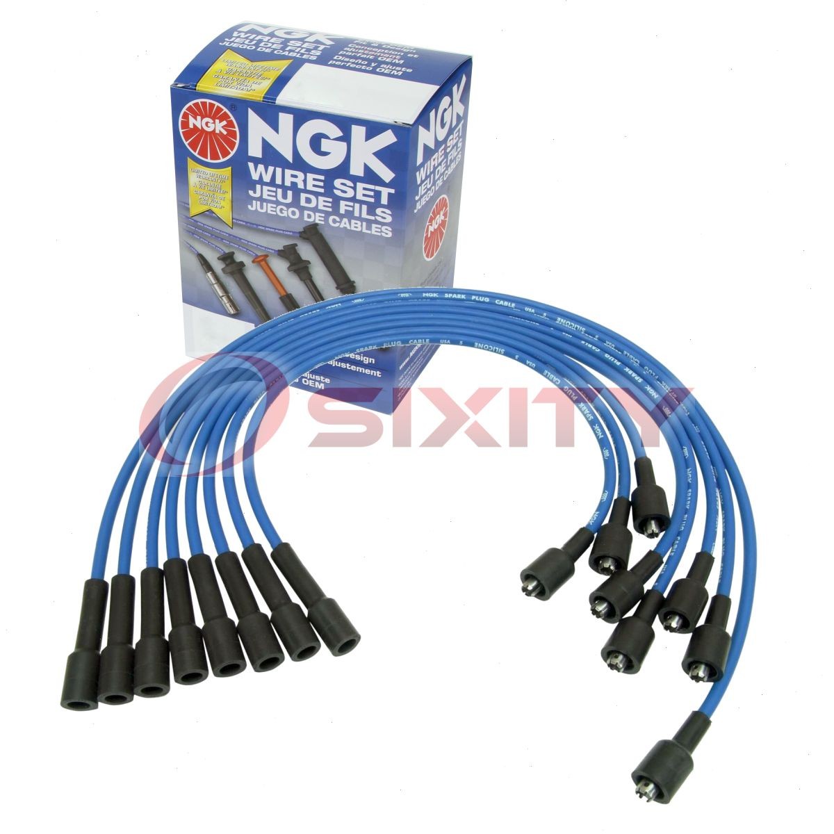 1 pc NGK Spark Plug Wire Set for 1974 Dodge Ramcharger 5.2L 5.9L V8 - Engine il
