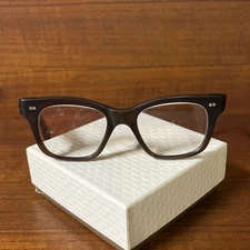 50s Vtg VAM USA Hornrim Eyeglasses Brown Translucent Estate Glasses