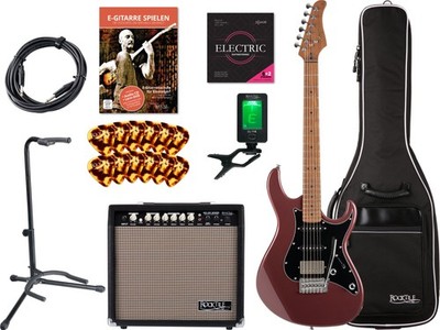 Cort G250 SE E-Gitarre Vivid Burgundy Set Amp Gigbag Tuner Ständer Kabel Schule