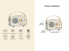 42POPS Mini Retro Fm Radio  Bluetooth Multifunction Speaker - NEW