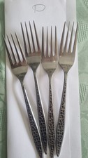 4 vintage Viners Mosaic Dinner Forks