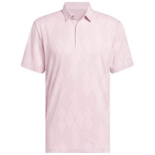 adidas Ultimate 365 Micro Textured Golf Polo Pink Grey KA7897 Large texture ULT