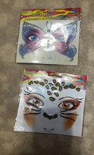 Glitter face tattoos