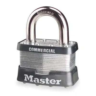 Master Lock 5Nka Padlock, Keyed Alike, Standard Shackle, Rectangular Steel