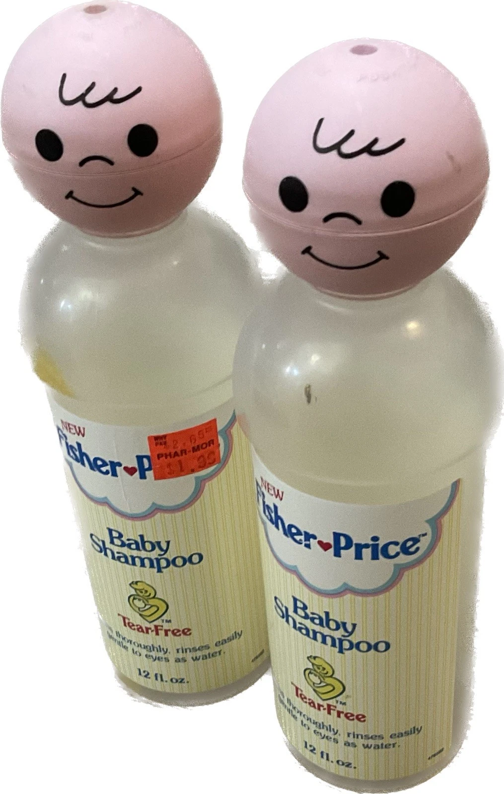 Lot 2 c1989 FISHER PRICE SHAMPOO: Character Head 12 Fl oz bottle Used Empty VTG
Opens in a new windo