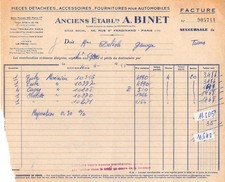 1951 PIECES DETACHEES ACCESSOIRES FOURNITURES POUR AUTOMOBILES ANCIENS ETS A