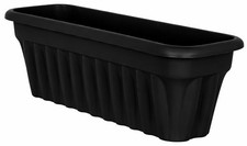 80cm Extra Large Black Trough Plant Pot Garden Long Flower Herb Plastic Planter