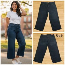 Levi's 510 Red  Tab 20" Dunkelblaue Beschnitten Jeans Damen Gr  e 31
