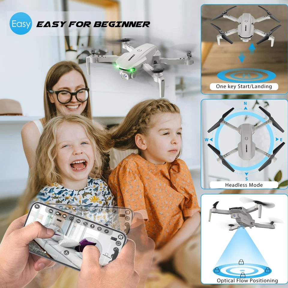 Drone With Camera 1080P for Kids And Adults, RC Quadcopter with Altitude Hold... - Image 4 of 4