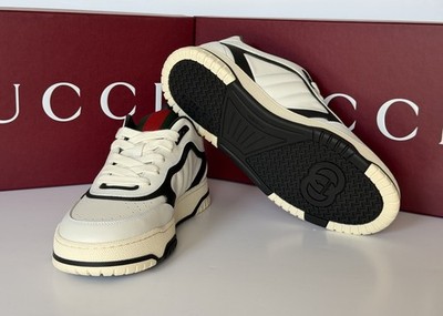 Gucci Women s Re-Web Sneakers White/Black 9.5 US (39.5 Euro) 807059 NIB