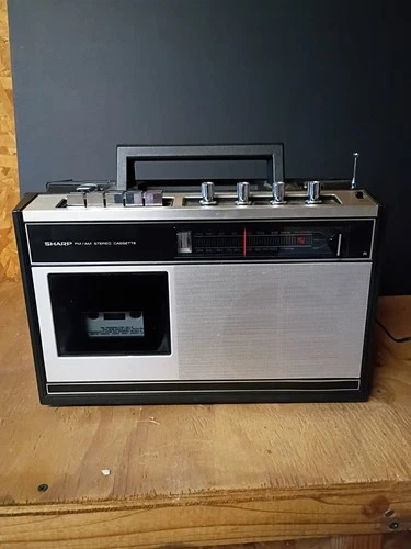 Sharp RS-433U AM/FM Stereo Radio Cassette Recorder ! Vintage Audio