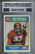 CAS Certified 1990 Swell Pro Football Hall of Fame Ollie Matson Sealed HOF 08mi