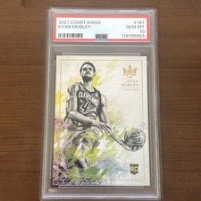 2021 Panini Court Kings Evan Mobley Level 4 IV Rookie RC SSP #187 PSA 10 POP 22