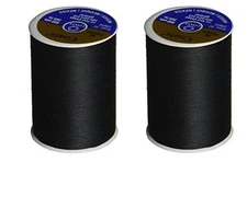 Coats Clark 2 Pack Black All Purpose Thread 400 Yards Perfect for Sewing Proj...