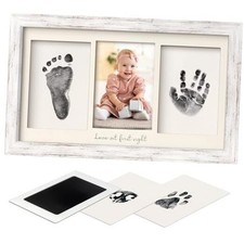 Inkless Baby Hand and Footprint Kit Boy, Girl - No Mess Ink Pad Vintage White