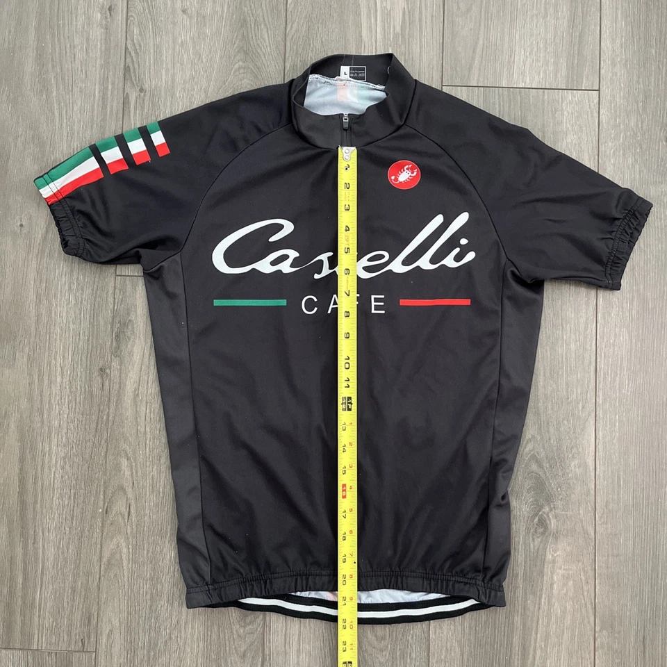 Conjunto de jersey y culotte con tirantes de ciclismo Castelli Café para hombre L negro Italia Foto 4 de 4
