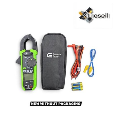 Commercial Electric 400 Amp AC True RMS Digital Clamp Meter with Temperature