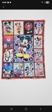 Disney Mickey Minnie Donald Goofy Multicolor Patchwork Blanket Bedding