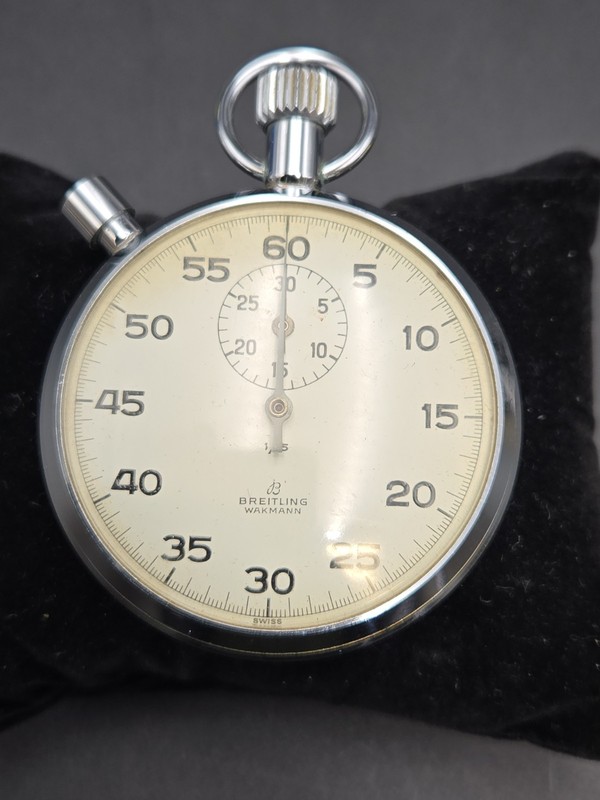 ​Vintage Breitling Wakmann Swiss Made Mechanical Stopwatch - WORKING RUNS