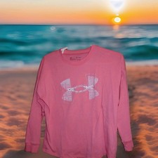 UNDER ARMOUR HEATGEAR GIRLS LOGO LONGSLEEVE TSHIRT SIZE MEDIUM YMD LOT OF 2