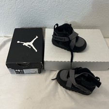 Sneakers Baby Toddler Sz 4C Jordan 1 Low Flex TD Black Color 554721-100 Box