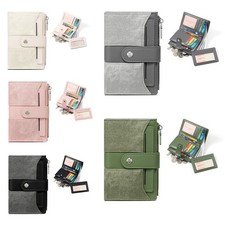 Women's Short Wallet Leather Bifold Credit Card Holder Purse Small Handbag Gifts