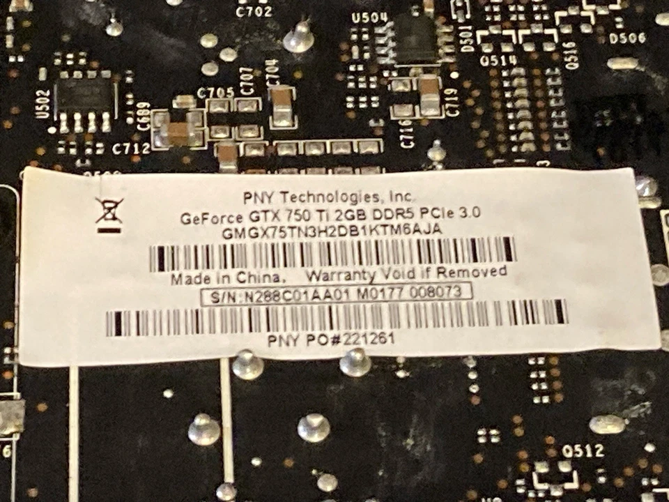 PNY GeForce GTX 750 TI 2GB DDR5 2x DVI 1x Mini-HDMI Open Box - Image 2 of 4