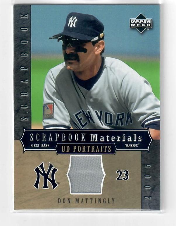Don Mattingly Jersey   2005 Upper Deck Portraits ~Scrapbook Materials   Yankees