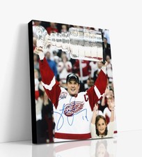 Hockey Autograph Canvas - Steve Yzerman Red Wings - Cup Captain
