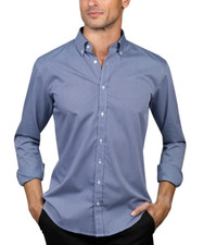 Chaps Men's Regular Fit Button-Down Dress Shirt, Blue, XL (17-17.5, 34/35)